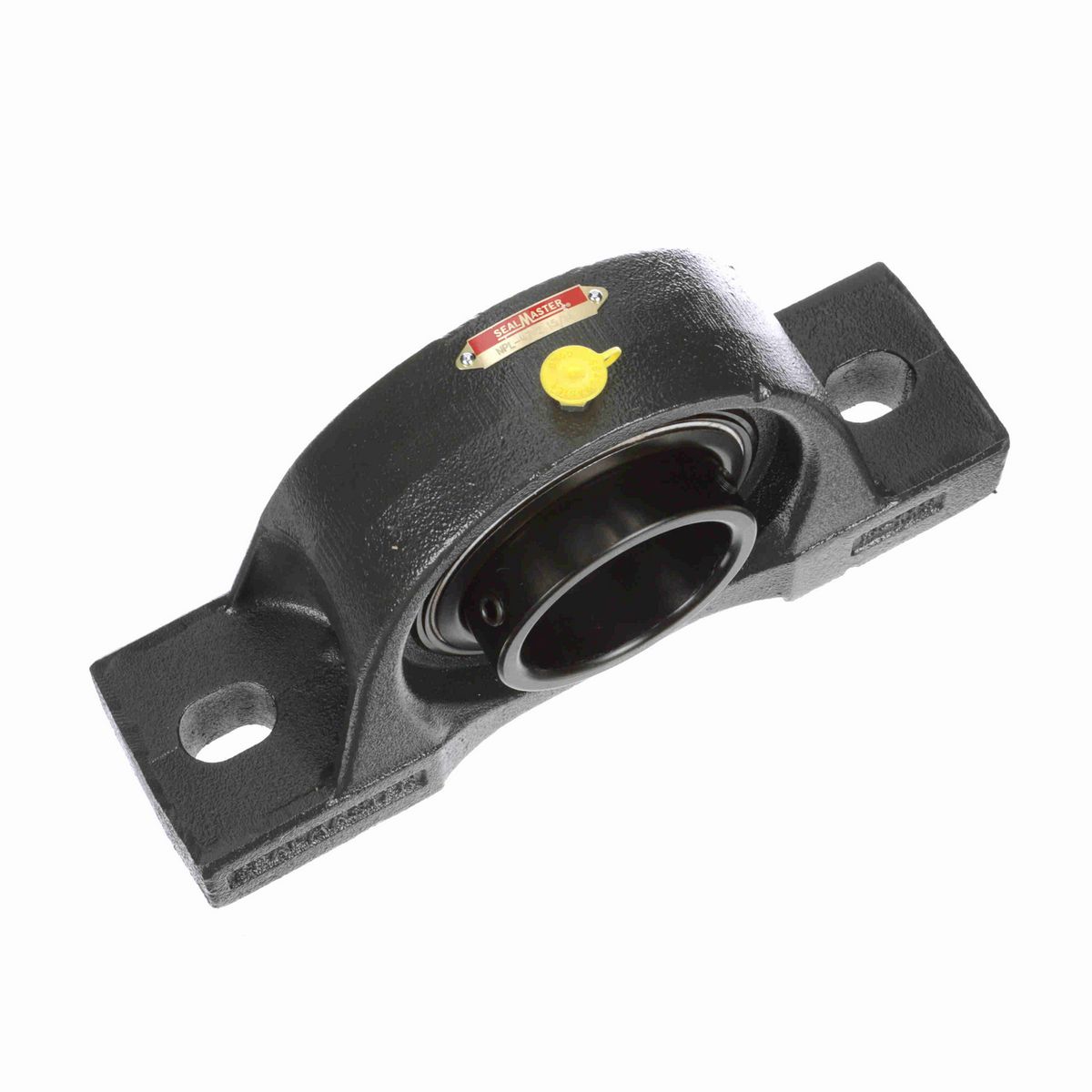 Sealmaster Mounted Cast Iron Two Bolt Low Base Pillow Block Ball Bearing - 52100 Bearing Steel, Black Oxided - Setscrew Lock - NPL-47