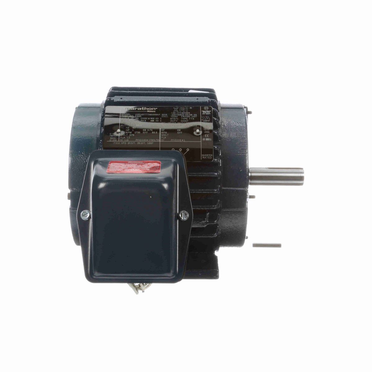 LEESON General Purpose Motor, 1 HP, 3 Ph, 60 Hz, 575 V, 1800 RPM, 143T Frame, TENV - E300