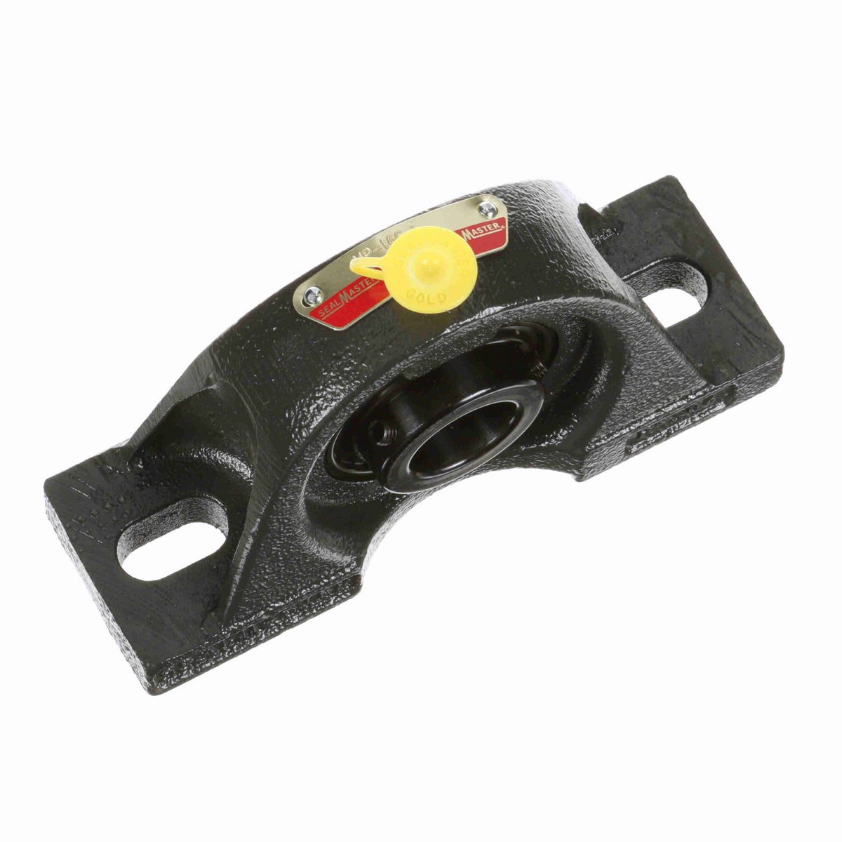 Sealmaster Mounted Cast Iron Two Bolt Pillow Block Ball Bearing - 52100 Bearing Steel, Black Oxided - Setscrew Lock - MP-16C