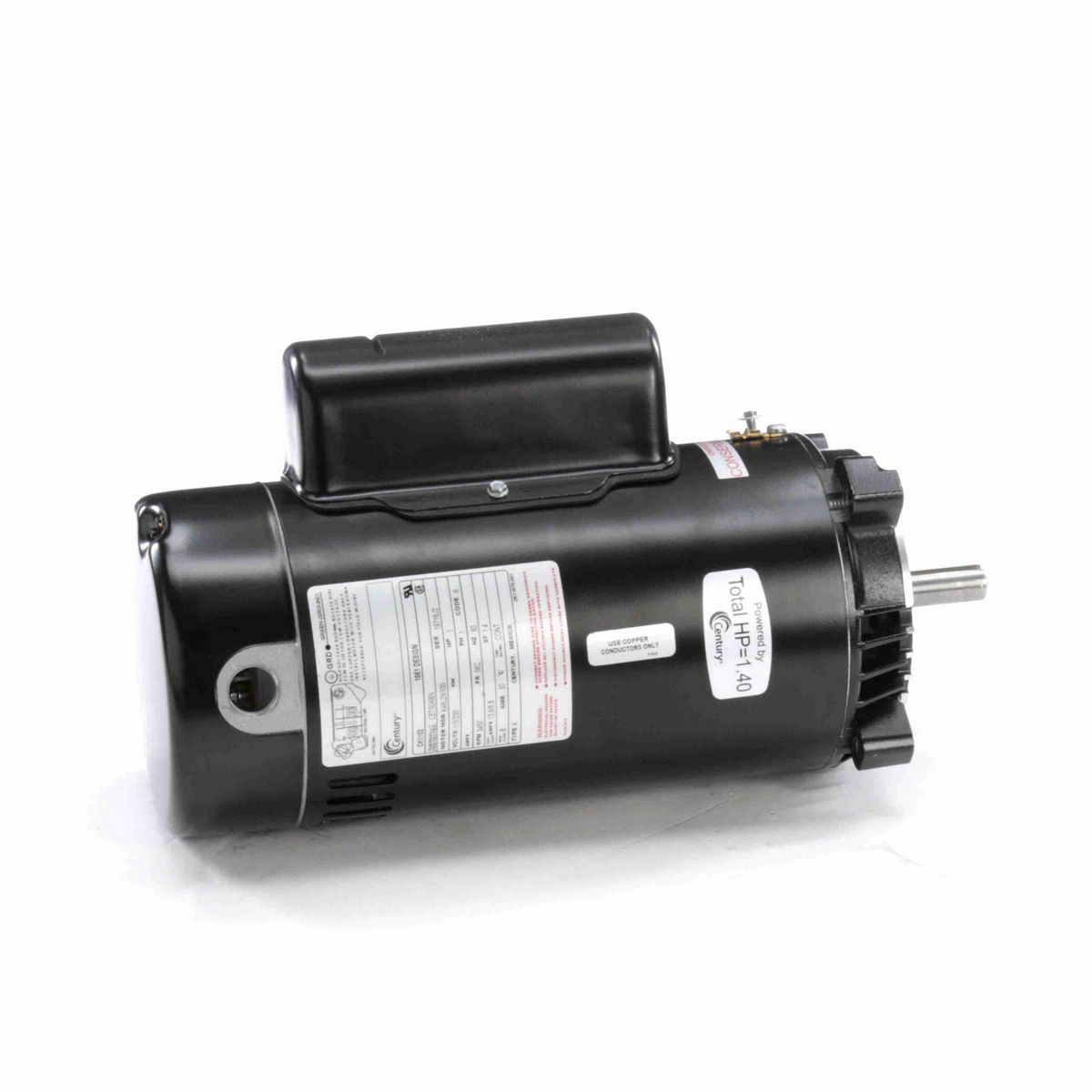 Century Pool Pump Motor, 1 HP, 1 Ph, 60 Hz, 230/115 V, 3600 RPM, 56C Frame, ODP - CK1102