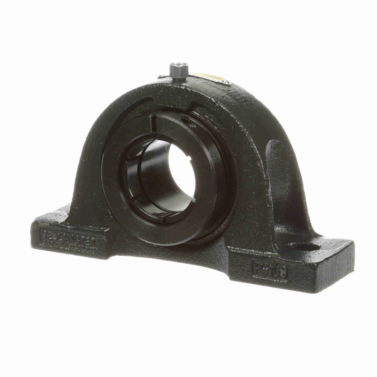 Sealmaster Mounted Cast Iron Two Bolt Pillow Block Ball Bearing - 52100 Bearing Steel, Black Oxided - Concentric Lock - Extra Low Drag - NP-28T XLO