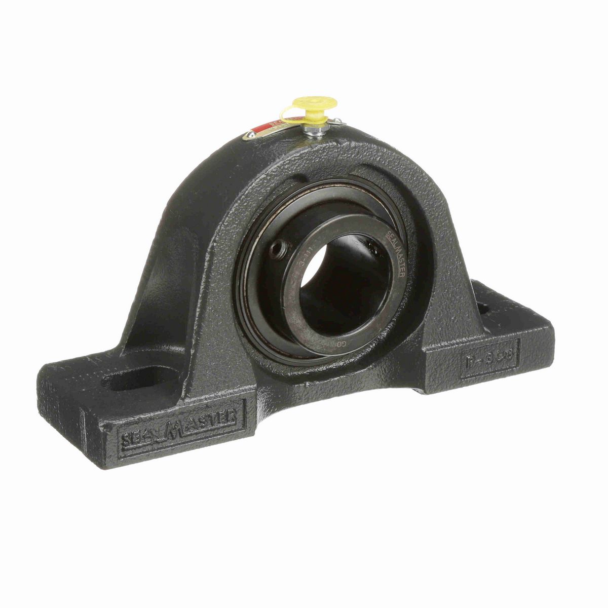 Sealmaster Mounted Cast Iron Two Bolt Pillow Block Ball Bearing - 52100 Bearing Steel, Black Oxided - Setscrew Lock - MP-27