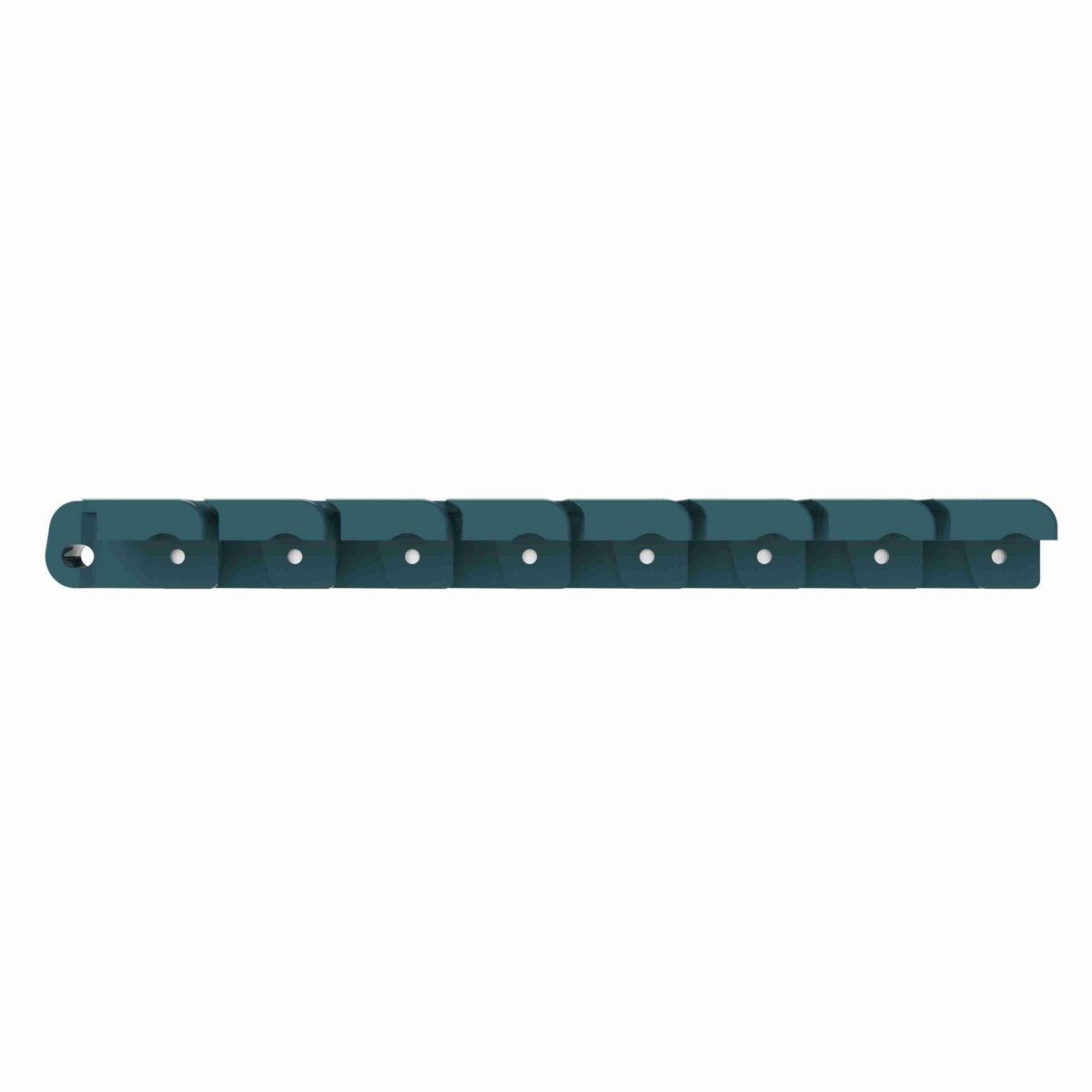 Rexnord 1040FTM Side-flexing Solid Top, Material: Green Low Friction Acetal, Width: 3.3in, Pitch: 1in - 10604555