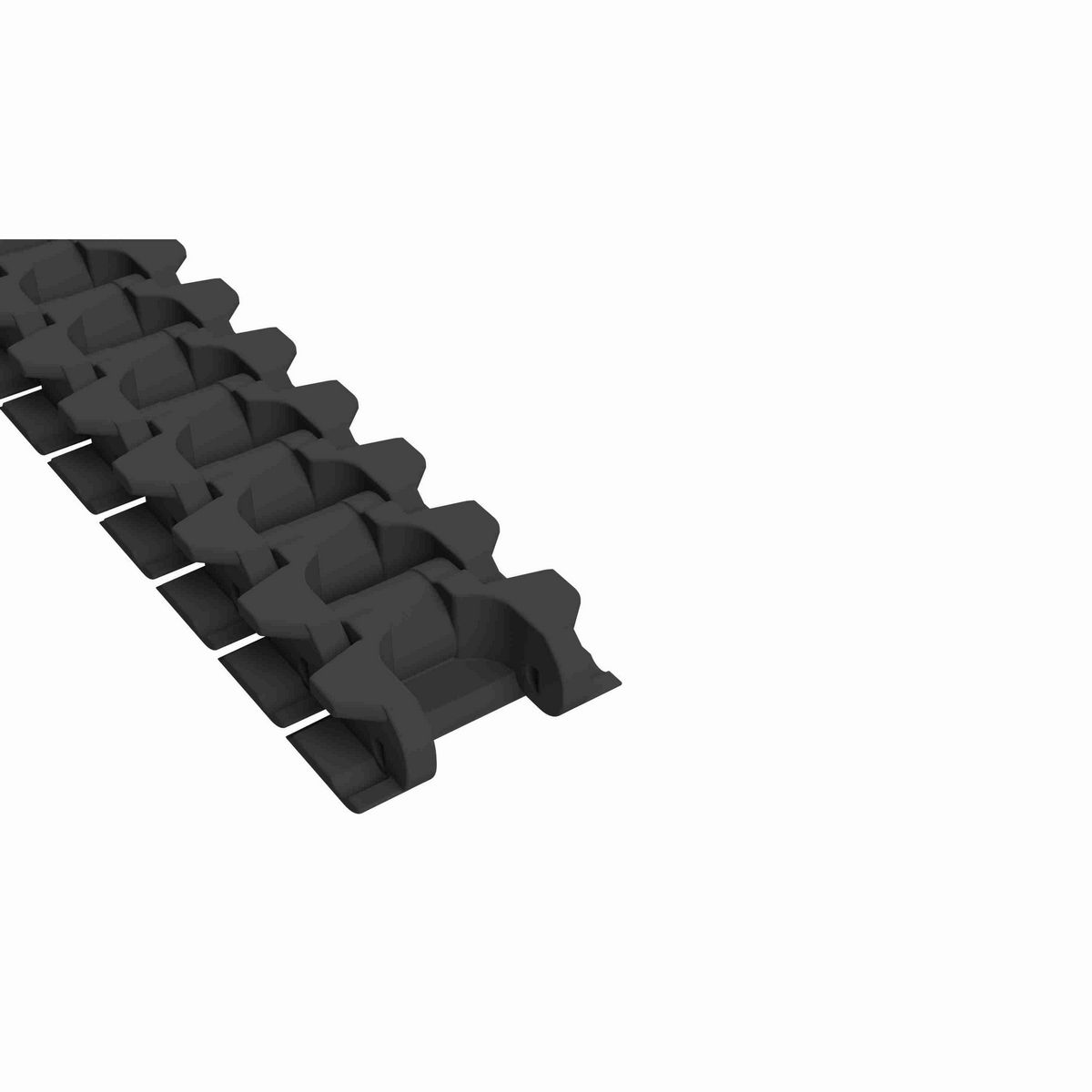 Rexnord 882TAB Side-flexing Solid Top, Material: Black Wear Resistant, Width: 3.25in, Pitch: 1.5in - 81403692