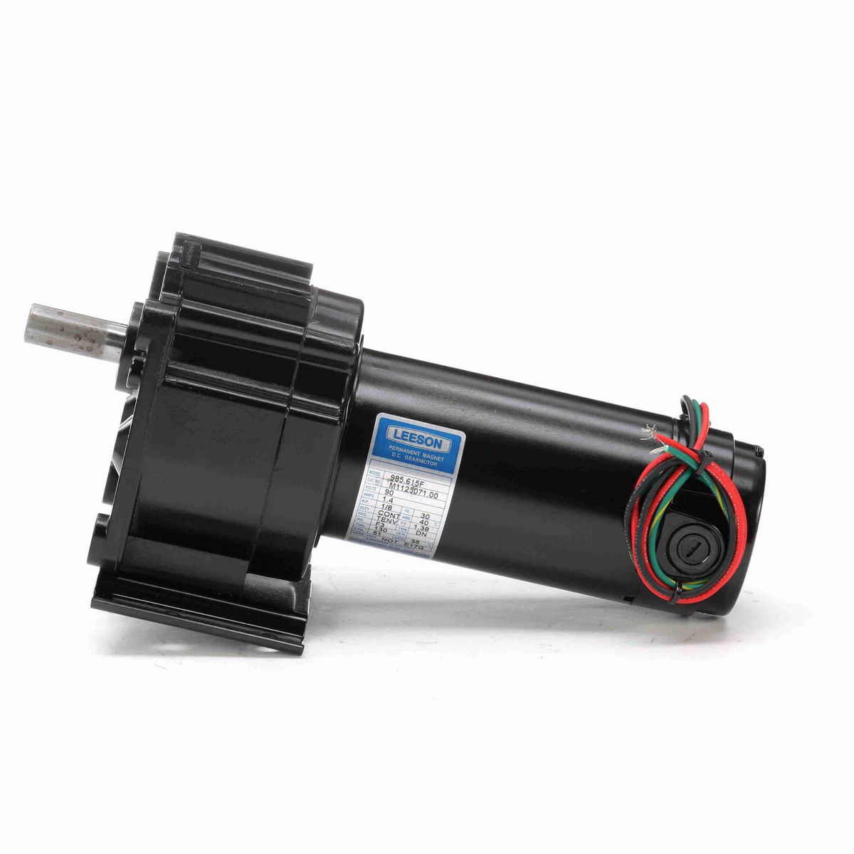 LEESON Parallel Shaft Gearmotor, 0.13 HP, 90 V, 51 RPM, 30 Frame, TENV - M1125071.00